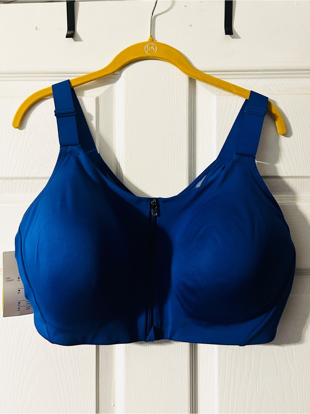 all in motion Deep Blue Front-Zip High-Support Sports Bra